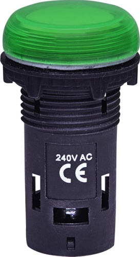 Лампа сигнальная LED матовая ECLI-240A-G 240V AC (зеленая) | код 004771231 | ETI