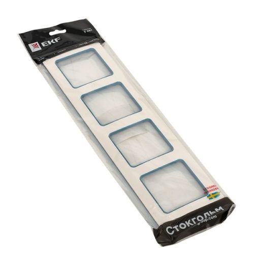 Стокгольм Рамка 4-местная белая с линией цвета синий PROxima | код EAM-G-305-30 | EKF фото 4 Стокгольм Рамка 4-местная белая с линией цвета синий PROxima | код EAM-G-305-30 | EKF фото 4