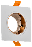 Светильник 4107 встр. поворотн. GU10 белый/золото пласт. IEK | код LT-UVB0-4107-GU10-1-K22 | IEK