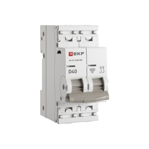 Автоматический выключатель ВА 47-63N MA 2P 40А (D) 6кА без теплового расцепителя PROXIMA EKF | код M63MA6240D | EKF фото 2