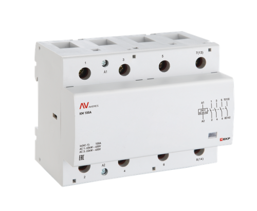 Контактор модульный КМ 80А 4NC 48VAC (6 мод.) AVERES EKF | код km-av-6-80-04-48V | EKF