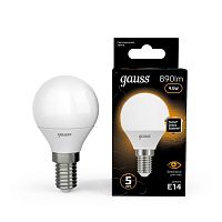 Лампа светодиодная Black Globe E14 9.5Вт 3000К | Код. 105101110 | Gauss