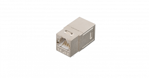 Соединитель NIKOMAX типа Keystone для системы мониторинга, Кат.6a (Класс Ea), 500МГц, RJ45-RJ45 (8P8C), полный экран, металлик | код NMC-KJSA55C-LS-MT | NIKOMAX