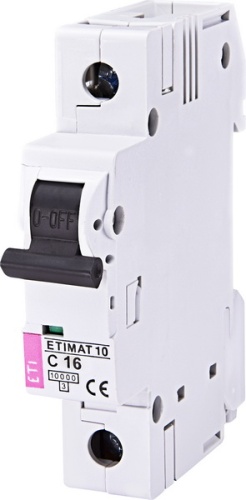 Автоматический выключатель ETIMAT 10 2p C 16А (10 kA) | код 002133716 | ETI