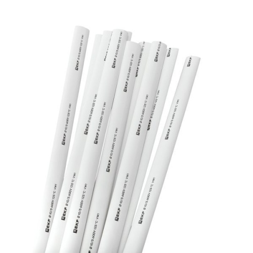 Трубка термоусадочная ТУТ нг 10/5 бел. 1м (уп.50м) PROxima EKF tut-10-w-1m