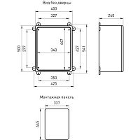 Щит распределительный ЩМП-П box504024_t 500х400х240мм прозрачная дверь УХЛ1 IP65 IK10 | код Б0052358 | ЭРА