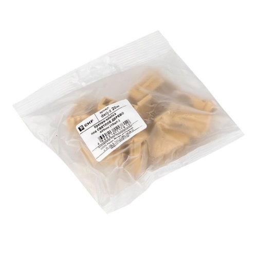 Крепеж-клипса d20 мм (10 шт) светлое дерево-Plast | код derj-z-20w | EKF фото 3