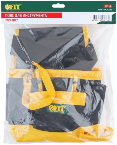 Пояс для инструмента одинарный, полиэстер, 7 отделений, 2 петли для инструмента | код 12514 | FIT фото 3