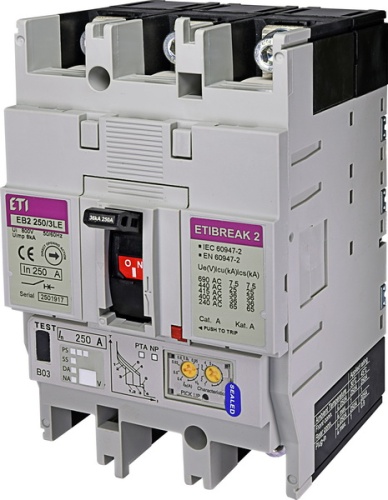 Автоматический выключатель EB2 250/3LE 250A 3p (36kA) 3Р | код 004671354 | ETI