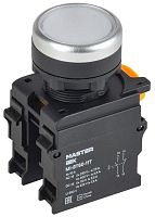 Кнопка с фиксацией d=22мм 1NO+1NC белая MASTER IEK | код MI-BT60-11T-3-21-K01 | IEK