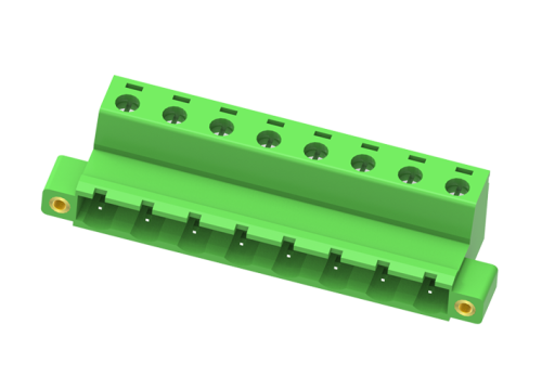 MC-PB7.62H03C-F Разъём штекерный MC, шаг 7.62мм,3 конт., фланц.,зел., шт | код MC-PB7.62H03C-F | SUPU