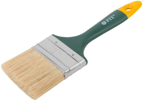 Кисть флейцевая "Контур" натур. светлая щетина пластиковая ручка 3дюйм (75мм) FIT 01167 фото 2