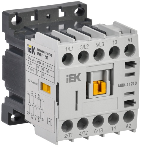 Миниконтактор МКИ-11210 12А 110В/АС3 1НО | код KMM11-012-110-10 | IEK