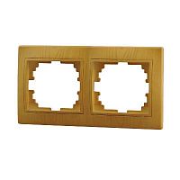 MIRA Рамка 2 поста горизонтальная ольха | код 701-0701-147 | Lezard
