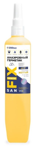 Герметик анаэробный для соединений больших диаметров (от 1дюйма) 250мл жел. SANFIX | код 40751 | RTP