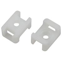 Площадка с монтажным отверстием под хомуты 22х16 мм белая М4 50 штук NO-225-305 | код Б0066716 | ЭРА