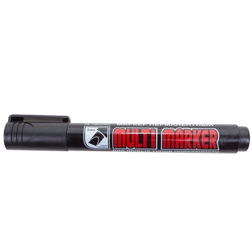 Маркер перманентный Crown Multi Marker Chisel 5 мм, черный, скошенный | код 08-8801| Crown