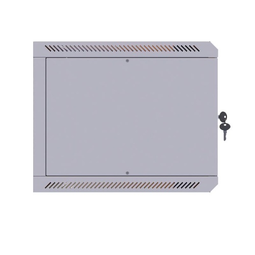 Шкаф настенный 19' 12U 600х600мм стеклянная дверь (без задн. стенки) RAL 7035 | код 05-1206 | SUPRLAN фото 4