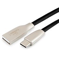 Кабель USB 2.0 Cablexpert CC-G-USBC01Bk-0.5M, AM/Type-C, серия Gold, длина 0.5м, черный, блистер | код CC-G-USBC01Bk-0.5M | Cablexpert