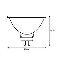 Лампа светодиодная LED-JCDR-9W-GU5.3-3K 9Вт JCDR рефлектор 3000К тепл. бел. GU5.3 180-240В Ergolux 13624