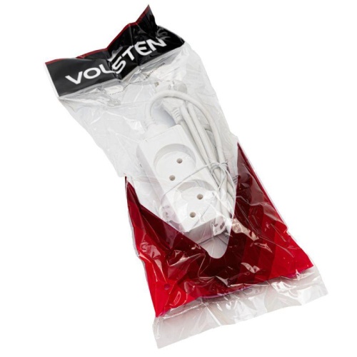 Удлинитель 2х1.5м без заземл. 10А IP20 S 2х1.5 2.2кВт Volsten 9296 фото 4