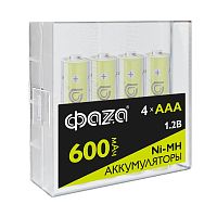 Аккумулятор Никель-Металлогидридные AAA 600мАч Ni-MH Box-4 ФАZА | код 5059740 | JazzWay