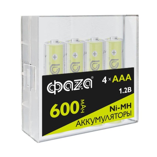 Аккумулятор Никель-Металлогидридные AAA 600мАч Ni-MH Box-4 ФАZА | код 5059740 | JazzWay