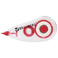 Корректирующая лента BRAUBERG Red Power, 5 мм х 6 м, в упаковке с европодвесом, 220641 | код 220641 | BRAUBERG