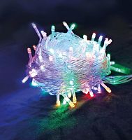 Гирлянда светодиодная 100LED бел. прозр. провод 6.5м расстояние между лампами 6см 8 режимов мигания | код KOC_GIR100LED_RGB_7m | КОСМОС
