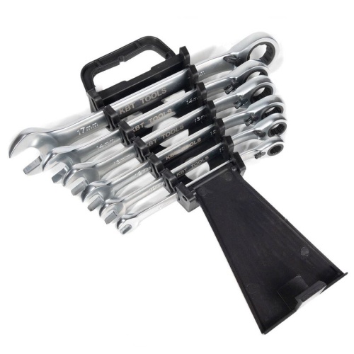 Набор гаечных комбинированных трещоточных ключей НТКП-6 (8-17) с переключателем реверса PROFESSIONAL | код 91952 | КВТ фото 5 Набор гаечных комбинированных трещоточных ключей НТКП-6 (8-17) с переключателем реверса PROFESSIONAL | код 91952 | КВТ фото 5