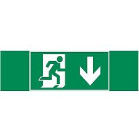 Знак "ФИГУРА / СТРЕЛКА ВНИЗ" 310х90мм для аварийно-эвакуационного светильника Basic IP65 VARTON V5-EM02.60.002.021