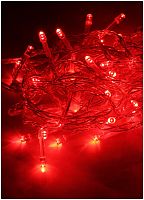 Гирлянда светодиодная 80LED красн. прозр. провод 8.8м (7.3+1.5) 8 режимов мигания IP20 красн. | код KOC_GIR80LED_R | КОСМОС