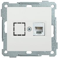 Розетка компьютерная РК10-1-Б RJ45 Cat5e BOLERO белый | код EKB15-01-K01 | IEK