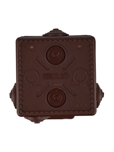 Коробка распределительная КМ 80х80х50мм для наружного монтажа с откидной крышкой IP54 7 вв. дуб | код UKO31-080-080-050-K24-54 | IEK фото 4