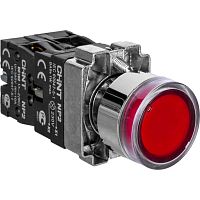 Кнопка управления NP2-BW1462 выступающая, красная, 1НЗ, AC/DC230В (LED), IP40 (R) | код 575778 | CHINT
