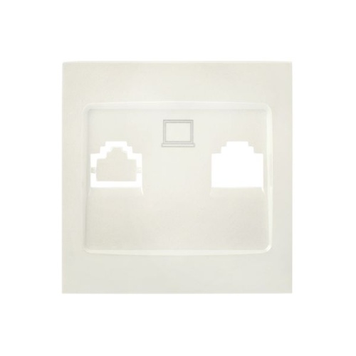 Валенсия лицевая панель розетки RJ-45 1-местная жемчуг PROxima | код ESK01-L-035-50 | EKF фото 3