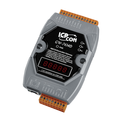 GW-7434D-G CR Modbus TCP/RTU/ASCII Slave to DeviceNet Master Gateway (RoHS) | код 00-06060075 | ICP DAS