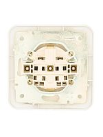 Розетка 1-м СП ASTI 16А IP20 с заземл. с крышкой термопласт в сборе жемчуж./бел. перламутр. LEZARD 7081-3030-123В