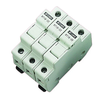 Держатель вставок плавких цилиндр., 3P, 32A, 690VAC, 10x38mm, 3M | код RT18-32-3 | CHFE