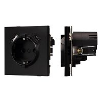 Механизм розетки с USB зарядкой SCT-TENDO-MUAC-PL-BK 230В 16А Arlight 054087