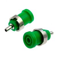 Гнездо RUICHI Z014 4 мм panel jack зелёный, на панель под пайку | код 106934 | Ruichi