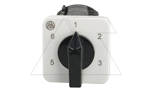 Переключатель BS 16 89 U, 2P, 20A, тип 1-2-3-4-5-6, 2NO на 1_6, на дверь, фронт IP40 | код EAC609591 | Rade Koncar