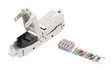 Адаптер проходной (coupler) IDC кат.6 полный экран CA3-IDC-C6-SH-F-SL | код 431372 | Hyperline