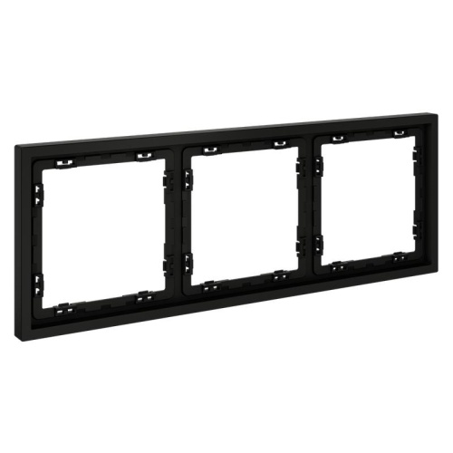 Рамка 3-м S70 пластик. черн. матов. Voltum VLS100308 фото 3