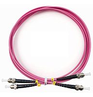 Cabeus FOP-50-OM4-ST-ST-3m Шнур оптический duplex ST-ST 50/125 mm OM4 3м LSZH | код 9093c | Cabeus