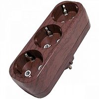 Колодка розеточная ЭКО 3-местный, бук, SQ1806-0080 | код. SQ1806-0080 | TDM