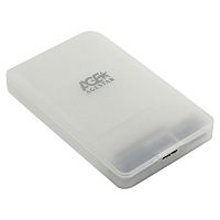 USB 3.0 Внешний корпус 2.5 SATAIII HDD/SSD AgeStar 3UBCP3 (WHITE) USB 3.0, пластик, белый, безвинтовая конструкция | код 3UBCP3 (WHITE) | AgeStar