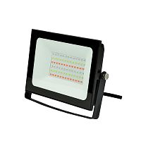 Прожектор светодиодный. Мультиколор. Пульт ДУ (в/к). Корпус черный. ULF-F60-30W/RGB IP65 200-240В BLACK | код UL-00007122 | Uniel