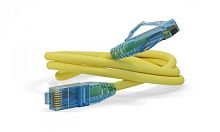 Патч-корд U/UTP Cat.6 LSZH 0.3 м желтый, Hyperline PC-LPM-UTP-RJ45-RJ45-C6-0.3M-LSZH-YL | код 230195 | Hyperline