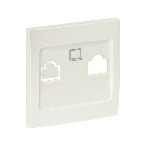 Валенсия лицевая панель розетки RJ-45 1-местная жемчуг PROxima | код ESK01-L-035-50 | EKF фото 2